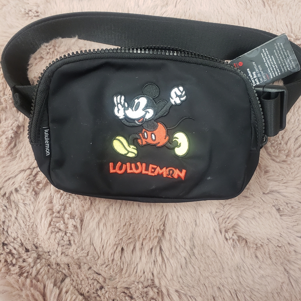 lululemon athletica Black and Red Mickey Mouse Belt Bag